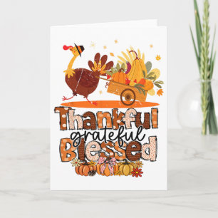 Dankbar gesegnet Türkei Christlich Thanksg Karte