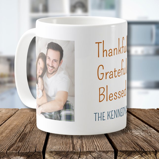 Dankbar gesegnete Erntedank 2 Foto Kaffeetasse (Von Creator hochgeladen)