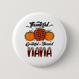 Dankbar Gesegnete Nana Kariert Thanksgiving Button
