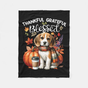 Dankbar gesegneter Beagle Hund glücklich Fall Y' Fleecedecke