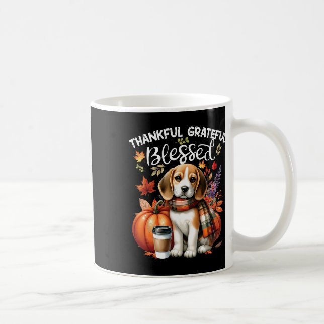 Dankbar gesegneter Beagle Hund glücklich Fall Y' Kaffeetasse (Rechts)