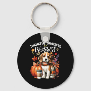 Dankbar gesegneter Beagle Hund glücklich Fall Y' Schlüsselanhänger