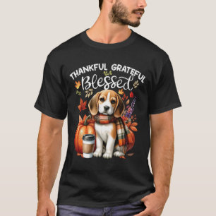 Dankbar gesegneter Beagle Hund glücklich Fall Y' T-Shirt