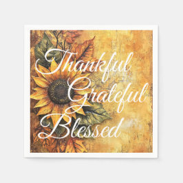 Dankbar gesegneter Erntedank Herbst Herbst Serviette