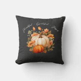 Dankbar, gesegneter Pumpkin-Erntedank Kissen