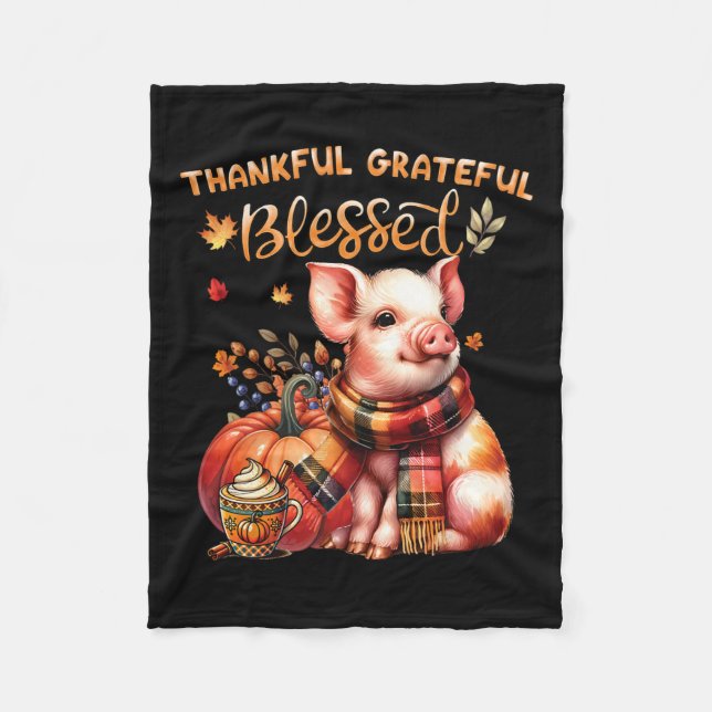Dankbar gesegnetes Tierfleisch Fall Y'a Fleecedecke (Vorderseite)