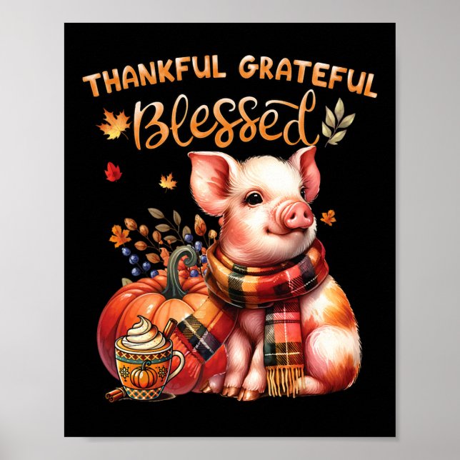 Dankbar gesegnetes Tierfleisch Fall Y'a Poster (Vorne)