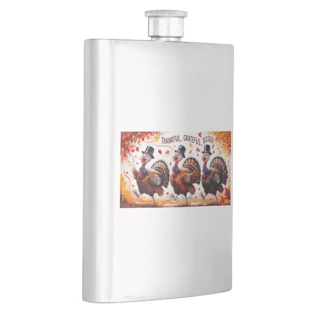 Dankbar Glückwunsch zum Erntedankfest Flachmann (Rechts)