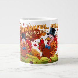Dankbar Glückwunsch zum Erntedankfest Jumbo-Tasse