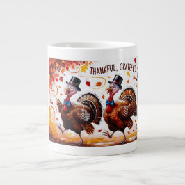Dankbar Glückwunsch zum Erntedankfest Jumbo-Tasse