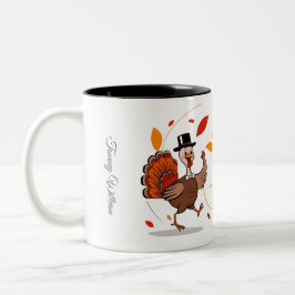 Dankbar Glückwunsch zum Erntedankfest Zweifarbige Tasse