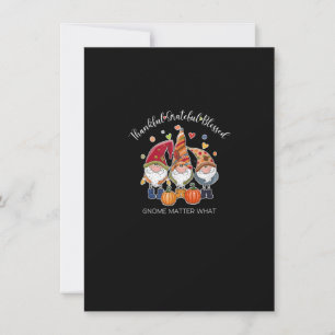 Dankbar Grateful gesegneter Erntedank Fall Gnomes Einladung