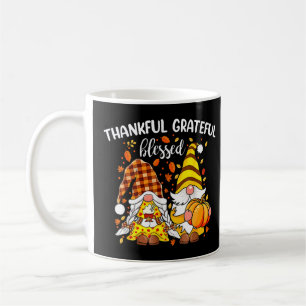 Dankbar Grateful gesegneter Erntedank Fall Gnomes Kaffeetasse