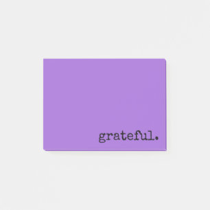 dankbar lila post-it klebezettel