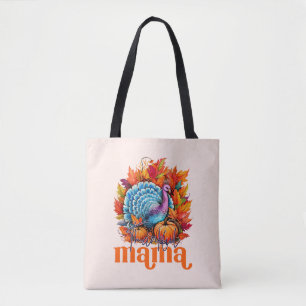 Dankbar Mama Türkei und Herbst Blätter Tasche