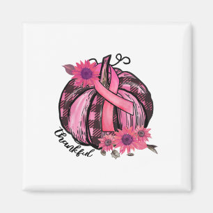 Dankbar Pink Pumpkin Sonnenblumen Brustkrebs im Kr Magnet