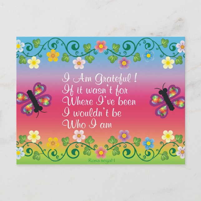 dankbar postkarte (Vorderseite)