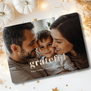 "Dankbar" Rose-Gold-Folie, Foto Folieneinladung