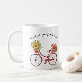 Dankbar rustikales Fahrrad Kaffeetasse
