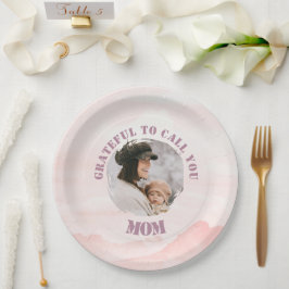 Dankbar, Sie Mama nennen zu dürfen - Papierplatte  Pappteller