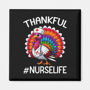 Dankbar Türkei Nurse Life Niedlich Erntedank Scrub Magnet