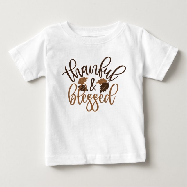 Dankbar und gesegnet baby t-shirt (Vorderseite)