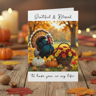Dankbar und gesegnet Happy Thanksgiving Karte