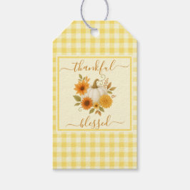 Dankbar und gesegnet Pumpkin | Fall Erntedank Geschenkanhänger