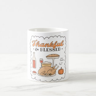 Dankbar und Gesegnet Retro-Erntedankfest Kaffeetasse