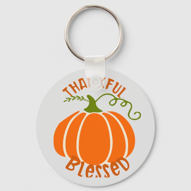 Dankbar und gesegnet:Schlüsselanhänger Schlüsselanhänger (Vorderseite)