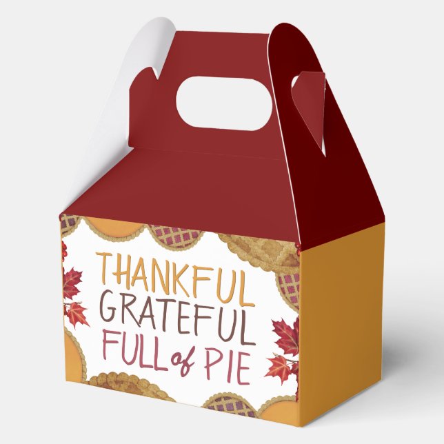 Dankbar voll von Pie Happy Thanksgiving Geschenkschachtel (Vorderseite)
