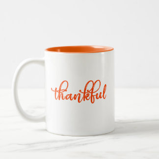 dankbar zweifarbige tasse