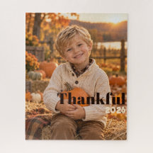Dankbare 2026 Personalisierte Thanksgiving-Foto