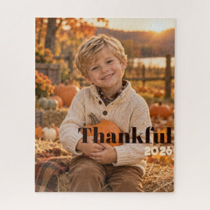 Dankbare 2026 Personalisierte Thanksgiving-Foto