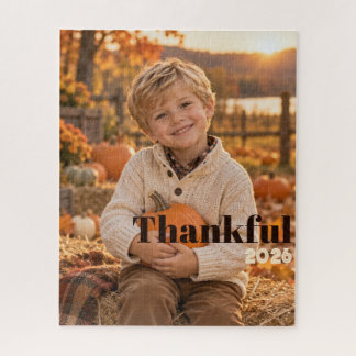 Dankbare 2026 Personalisierte Thanksgiving-Foto