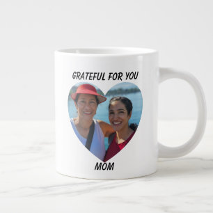Dankbare Agradecida zweisprachiges Muttertagsherz Jumbo-Tasse