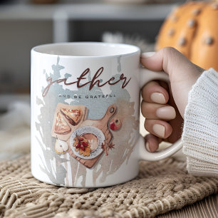 Dankbare Ansammlung Kaffeetasse