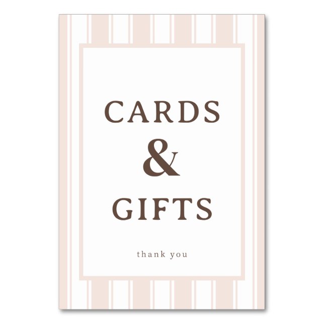 Dankbare Beige Minimalistische Karten & Geschenke  (Vorderseite)
