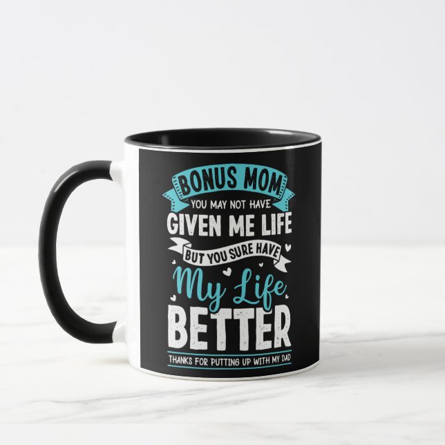 Dankbare Bonus-Mama Stepmutter für Tasse (Links)