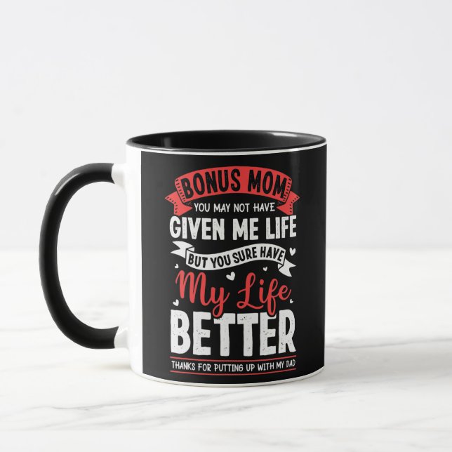 Dankbare Bonus-Mama Stepmutter für Tasse (Links)