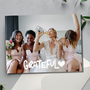 Dankbare Brautjungfern Foto Leere Dankeschön Postkarte