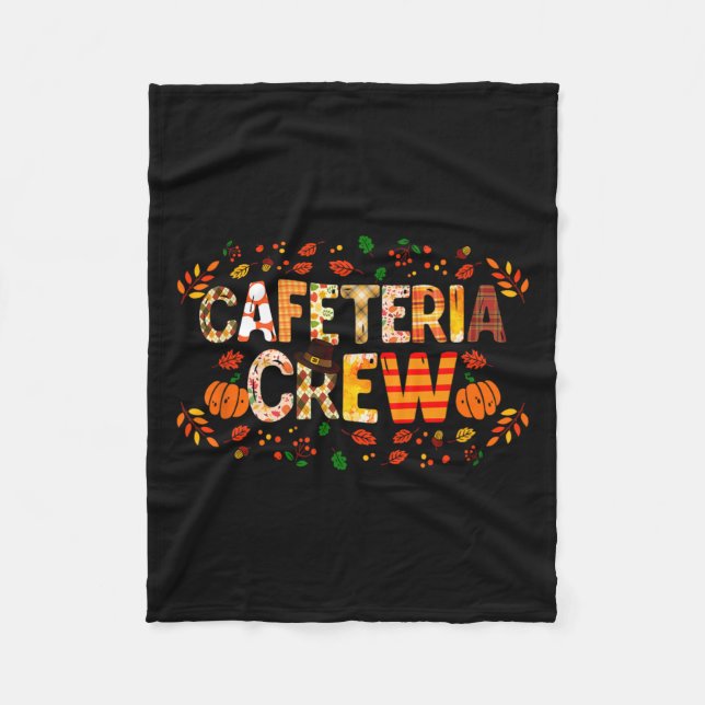 Dankbare Cafeteria Crew Herbst Dank Fleecedecke (Vorderseite)