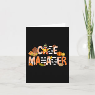 Dankbare Case Manager Erntedank Case Management Karte