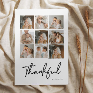 Dankbare Collage Family Foto Card Elegant White