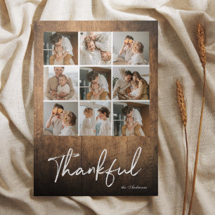 Dankbare Collage Family Foto Card Rustikal