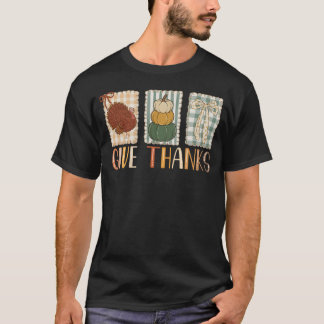 Dankbare Coquette-Schleife Dankbar Thanksgiving T-Shirt