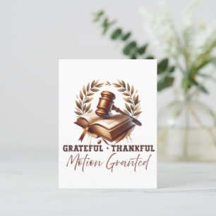 Dankbare Dankbare Anfrage Bewilligt - Anwalt Zitat Postkarte