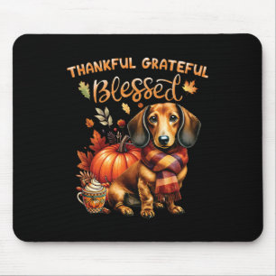 Dankbare Dankbarkeit gesegnete Dackel Fall Y'all Mousepad