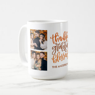 Dankbare Dankbarkeit Selig Name 4 Foto Fall Kaffeetasse