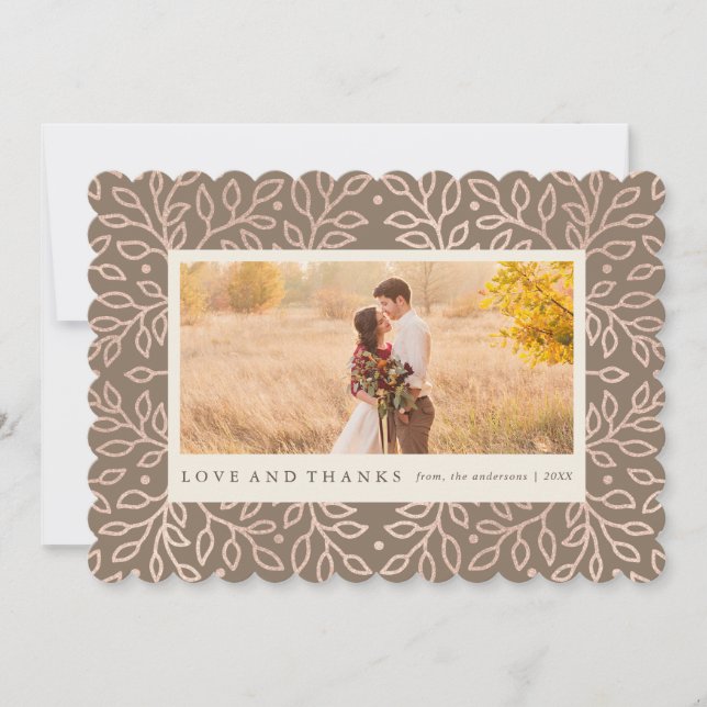 Dankbare Fall-Foto-Karte Dankeskarte (Vorderseite)